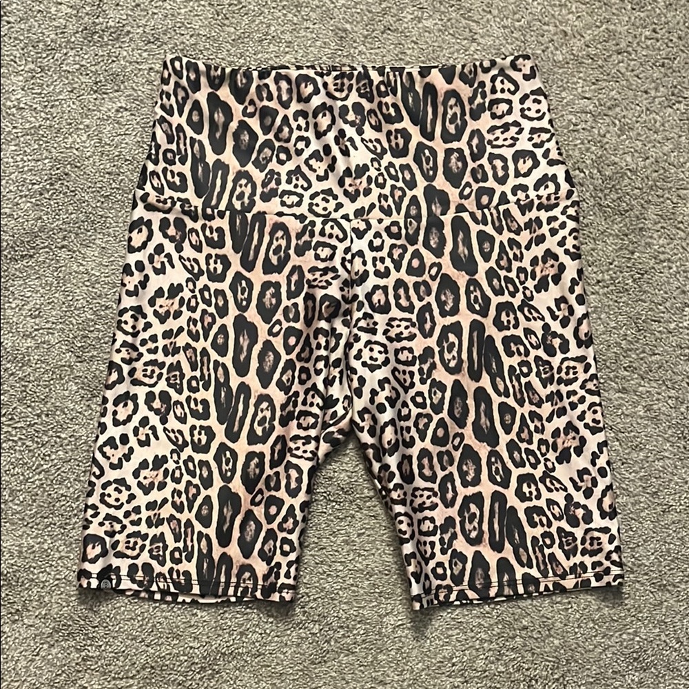 Onzie Leopard Print Bike Shorts